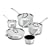 Oneida Kitchen Evolution Cookware 5 Pce Cookware Set (14cm non-stick milk pan, 16/18/20cm pans, 26cm non-stick saute pan)