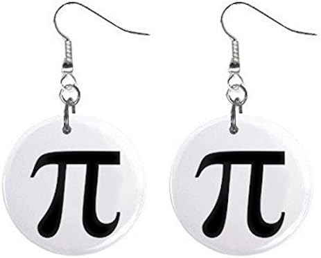 PI symbol Dangle Earrings Jewelry 1 inch Buttons 12225241