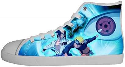 Women's Fashion Sneakers Casual Cartoon NARUTO Hokage White High Top Canvas Shoes