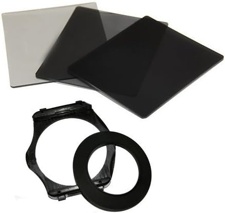 FODSLR 55mm Adapter Ring+ Full Nd Neutral Density Filter Set Compatible with Cokin P Series -- Includes: 55mm Adapter Ring + Filter Holder + Full Neutral Density Nd2 Nd4 Nd8 Filters