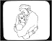 Decorated Mouse Pad with man, 
