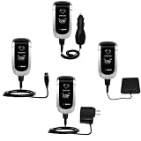 Road Warrior Kit for the Samsung PM-A840 includes a Car & Wall Charger AND USB cable AND Battery Extender - Gomadic Brand w/ TipExchange Technology