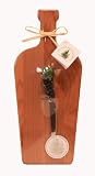 Out of the Woods of Oregon Large Wine Bottle Board with Purple Grape Cheese Knife