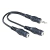 Hama Audio-Adapter 3,5-mm-Klinken-St.Stereo -2 x3,5-mm-Klinken-Kupp. Stereo