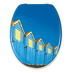 WENKO 340370100 WC-Sitz Strandh�uschen - Fix-Clip Hygiene Metallbefestigung, MDF