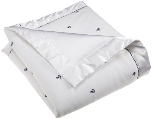 Little Me Anchor Filled Stroller Blanket - White