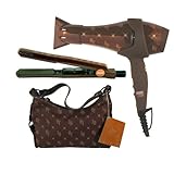 Hot Tools Professional Signature Collection Set HT COMBO with Ion Select 1875 Watt Professional Dryer, Tourmaline Nano Ceramic 1 Inch Flat Iron with Free Hot Tool Signature Collection Purse