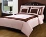 10-PC Pink & Chocolate Queen size Hotel Down Alternative Bed in a bag Comforter set including a Duvet set+ sheet set+ down alternative comforter By sheetsnthings
