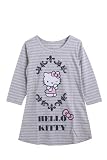 【ハローキティ/HELLO KITTY】キティーUネックボーダーワンピＴシャツ(グレー、M)
