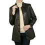 BGSD Women's Classic Leather Car Coat