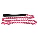 Platinum Series 3mm Stainless Steel Dog Leash Hot Pink W/blk Nylon Handle