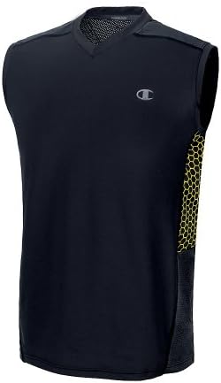 Champion PowerTrain PowerFlex Men's Print Muscle Tee T7291 XL, Black/Volt Honeyc