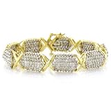 10K Diamond Cluster X Bracelet 7