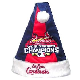 ST SAINT LOUIS CARDINALS 2006 WORLD SERIES CHAMPIONS CHRISTMAS SANTA HAT