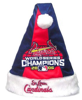Buy ST SAINT LOUIS CARDINALS 2006 WORLD SERIES CHAMPIONS CHRISTMAS SANTA HAT by Forever
