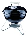 Weber 10020 Smokey Joe Silver Charcoal Grill, Black