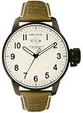 Image of Nautica Men's Stainless Steel case Leather Strap Watch