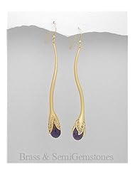 CZ Earrings In Brass