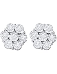 1.00CTW DIAMOND FANOOK EARRINGS