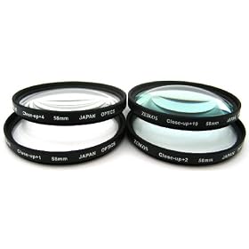 Zeikos ZE-CU458 58mm Multi-Coated 4 piece Close-up Filter Set by