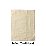 OsoCozy Organic Prefold Diaper (each), Infant 3x6x3, fits 7-15 lbs.
