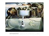 Apparition of Face and Fruit Dish on a Beach, Art Poster by Salvador Dali
