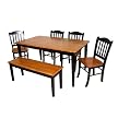 Shaker 6-pc. Dining Set - Black/Oak