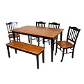 Shaker 6-pc. Dining Set - Black/Oak