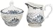 Churchill China Brook Blue Covered Sugar and Creamer Set