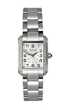 Swiss Army Watches- Swiss Army Vivante Rectangular Silver Dial Diamond Bezel Women's Watch