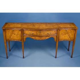 Burl Walnut Serpentine Sideboard