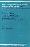L-Functions and Arithmetic (London Mathematical Society Lecture Note Series)