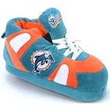Miami Dolphins Slipper Size: 10-11.5, Color: Light Blue / Orange / White