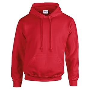 Gildan G185 Men's Heavy Blend Hooded Sweatshirt-Red-5XL