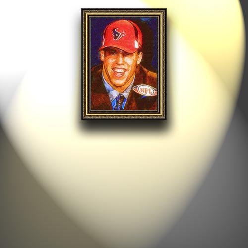 Completely Handpainted American Football Sport Painting, Custom Order FL2337, Oil on Canvas, with Option to Paint Jerry, Brett & Co. from Any Other Favorite Photograph or Picture, Unframed, Size 26'' x 36