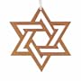 Advent Ornaments "STAR OF DAVID" , Laser Cut Wood Christmas Tree Ornament
