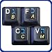 image 3 - Eurus Hebrew Russian Laminated Transparent Keyboard Stickers for