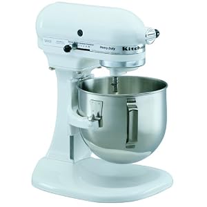 KitchenAid K5SSWH Heavy Duty Series 5-Quart Stand Mixer, White