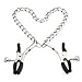 Oomph! Fantasy Nipple Clamps Breast Clamps with Metal Chain Silver + Black