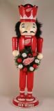NHL Detroit Red Wings 14'' Wreath Nutcracker Figurine