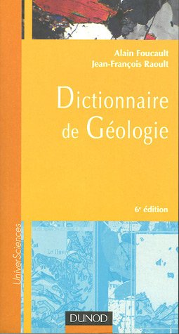 Dictionnaire de g&eacute;ologie