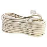 Arista 24-4960 Flat 4-Conductor Telephone Line Cord ( Ivory ) - 100 Feet