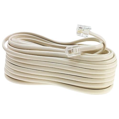 Arista 24-4960 Flat 4-Conductor Telephone Line Cord ( Ivory ) - 100 Feet