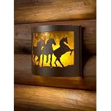 Decorative Indoor Wildlife Sconces (Mustangs right) by PD Metals