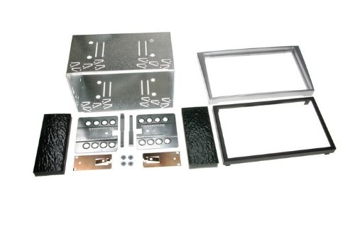 Doppel DIN Blende Komplett-Set Opel Vectra C SW 07-Sigmum 05- silver