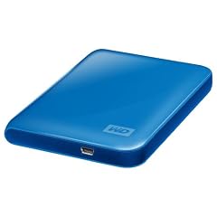Western Digital WDBAAA5000ABL My Passport Essential 500GB externe Festplatte (6,4 cm (2,5 Zoll), 5400rpm, 8MB Cache, USB 2.0) blau