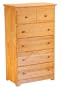 Atlantic Furniture 5 Drawer Windsor Chest - 48 in - Natural Maple