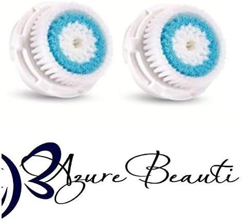Azure Beauti Quality Replacement Brush Head - Deep Pore -Twin Pack with Bonus Skincare eBook