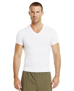 Under Armour Men's Tactical HeatGear® Compression V-Neck T-Shirt Large White