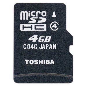 Cover image : 東芝 microSDHC 4GB SD-C04GR5W クラス4